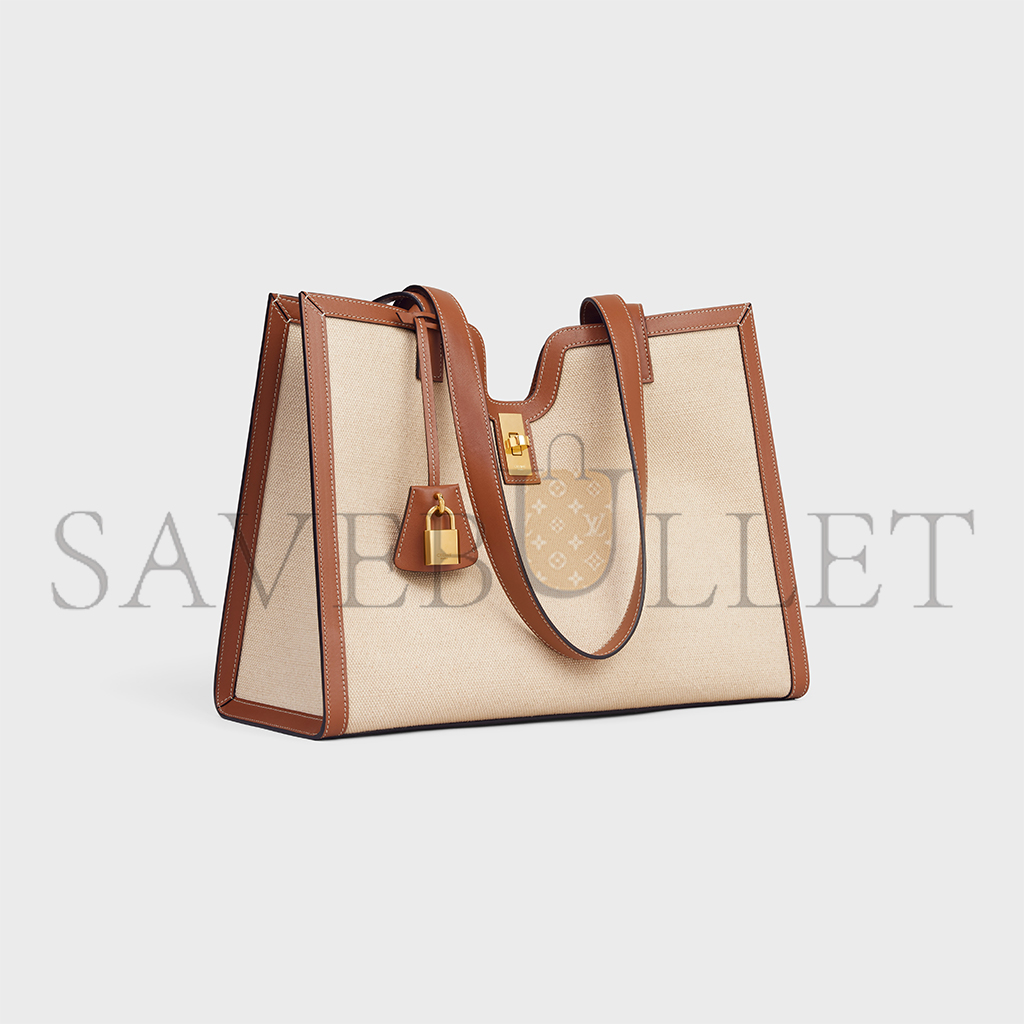 Ce**e cabas 16 in textile and calfskin 114482fd3.02nt (37*29*12cm)